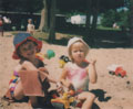 Kathryn and me at the beach as toddlers